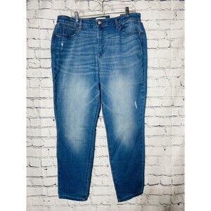 Sonoma Women's Jeans Blue Straight Leg Curvy Skinny Blue Size 18R